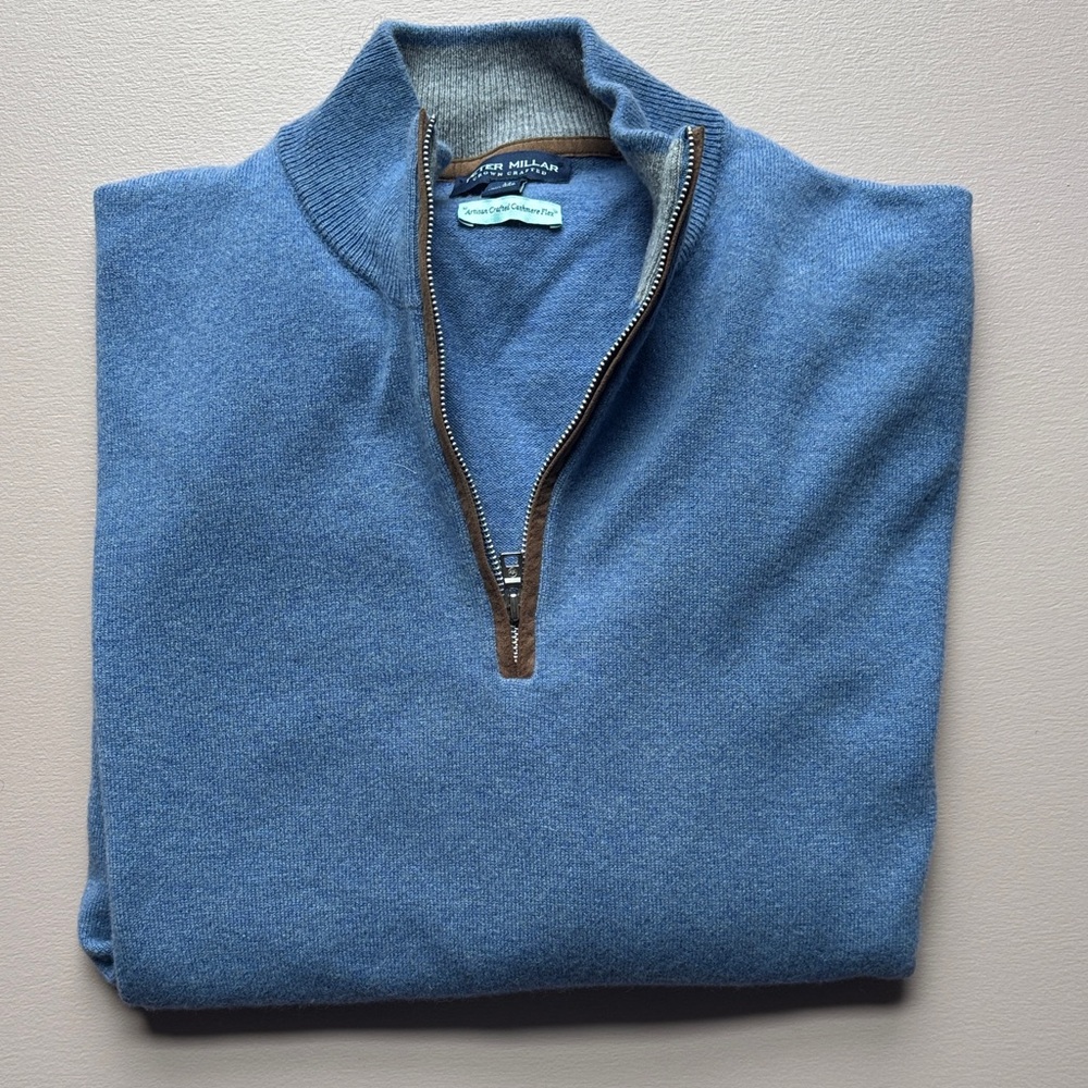 Peter Millar 3/4 zip cashmere sweater
